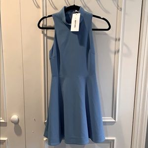 Elizabeth and James blue halter dress, new w/tags